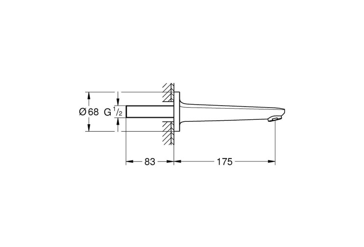 Излив для ванной Grohe Euroeco (13471001) 13471001 Излив для ванной Grohe Euroeco (13471001) 13471001