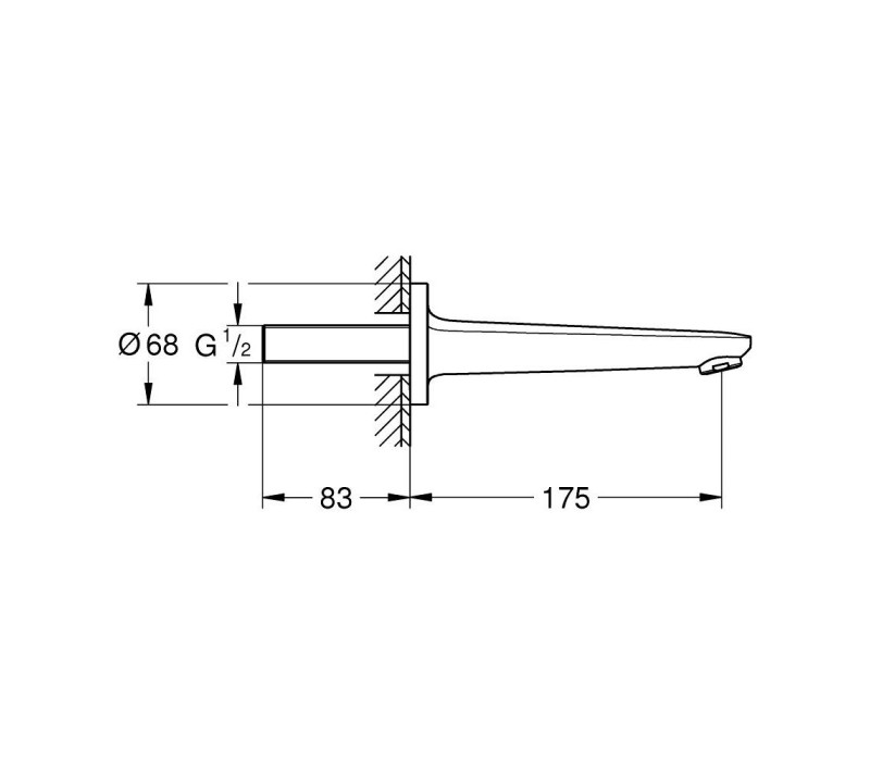 Излив для ванной Grohe Euroeco (13471001)