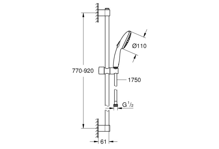 Душевой гарнитур Grohe Tempesta 110, 2 режима струи (26163003) 26163003 Душевой гарнитур Grohe Tempesta 110, 2 режима струи (26163003) 26163003