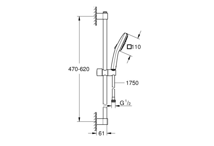 Душевой гарнитур Grohe Tempesta Cube 110, 2 режима струи (26748003) 26748003 Душевой гарнитур Grohe Tempesta Cube 110, 2 режима струи (26748003) 26748003