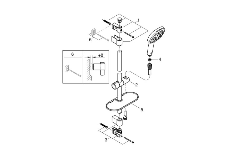 Душевой гарнитур Grohe Tempesta Cube 110, 2 режима струи (26907003) 26907003 Душевой гарнитур Grohe Tempesta Cube 110, 2 режима струи (26907003) 26907003