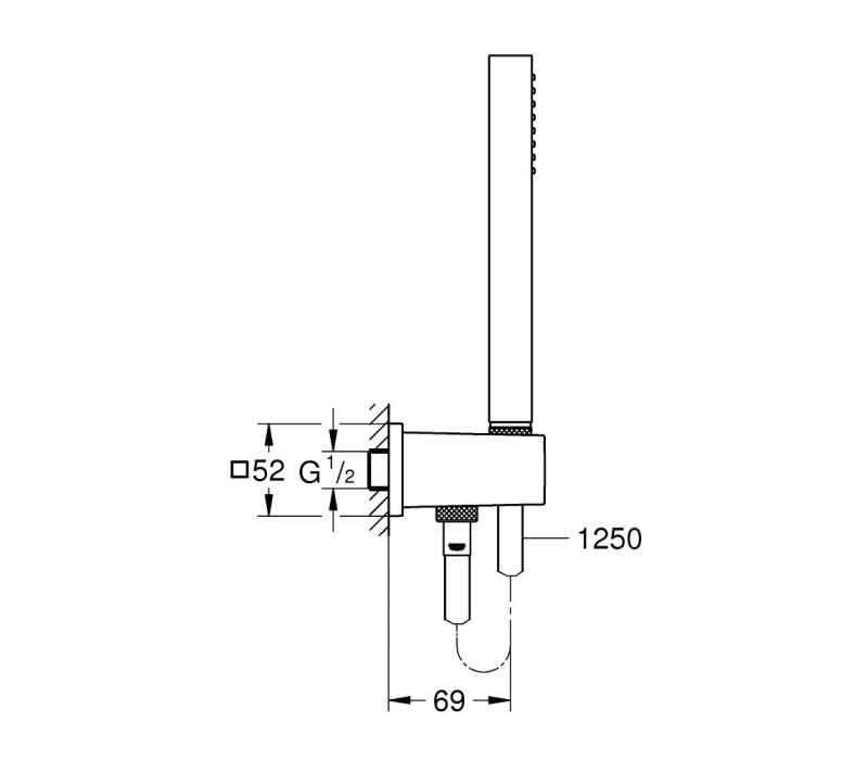 Душевой набор Grohe Euphoria Cube Stick, 1 режим струи (26405000) Душевой набор Grohe Euphoria Cube Stick, 1 режим струи (26405000)