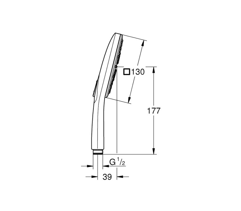 Ручний душ Grohe Rainshower Smartactive Cube 130, 3 режими струменя (26550000) Ручний душ Grohe Rainshower Smartactive Cube 130, 3 режими струменя (26550000)
