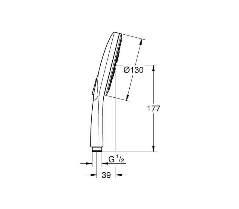 Ручний душ Grohe Rainshower Smartactive 130, 3 режими струменя (22127KF0) Ручний душ Grohe Rainshower Smartactive 130, 3 режими струменя (22127KF0)