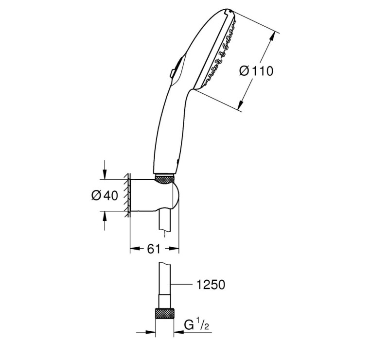 Душовий набір Grohe Tempesta 110, 2 режими струменя (26164003) Душовий набір Grohe Tempesta 110, 2 режими струменя (26164003)