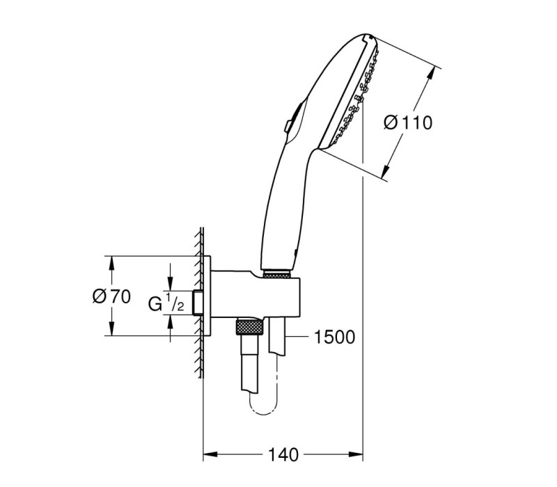 Душевой набор Grohe Tempesta 110, 2 режима струи (26406003) Душевой набор Grohe Tempesta 110, 2 режима струи (26406003)