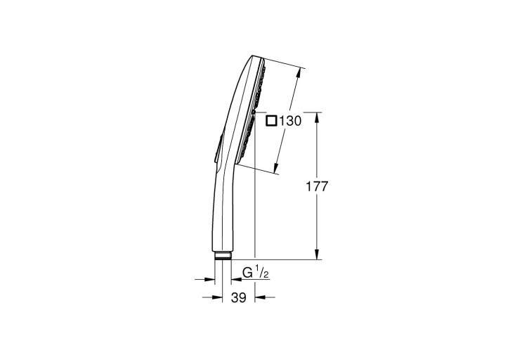 Душова система Grohe Rainshower Smartactive Cube 310 з термостатом для настінного монтажу (26649000) 26649000