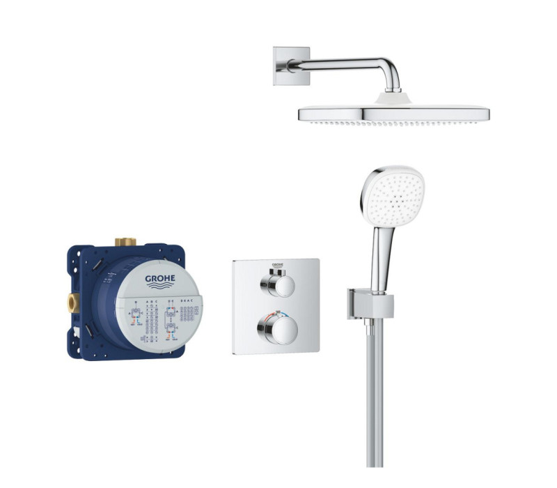 Прихована Душова система Grohe Grohtherm з Tempesta 250 Cube (34871000)