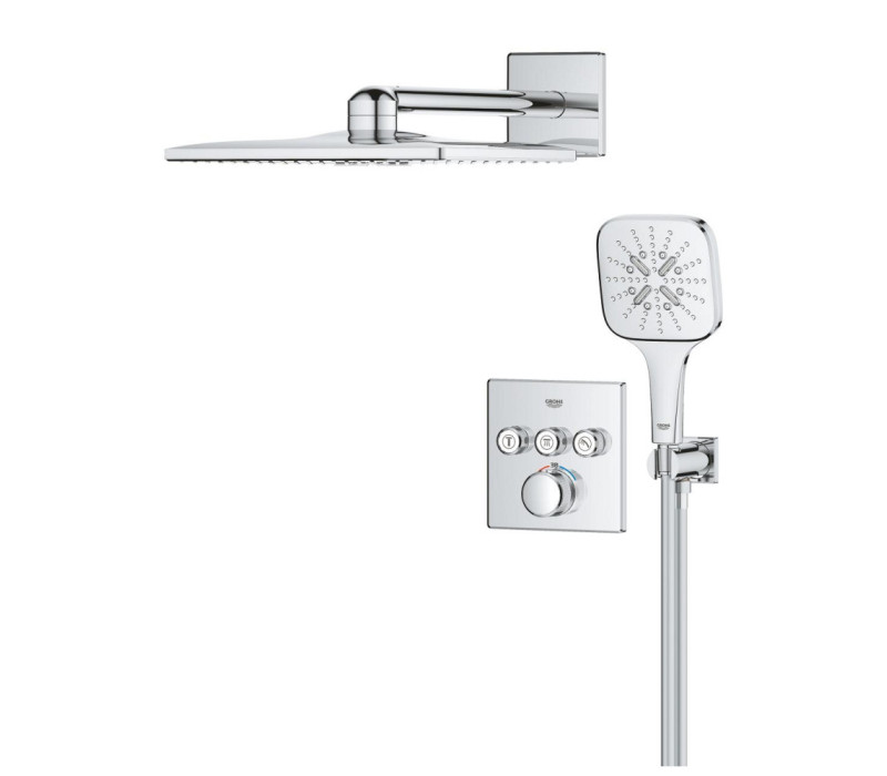 Душовий комплект Grohe Grohtherm SmartControl Rainshower SmartActive 310 Cube (34864000)