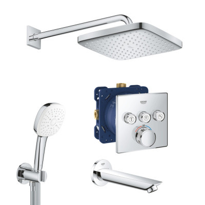 Набір для комплектації ванни і душа Grohe Grohtherm SmartControl з New Tempesta 250 (UA26415SC6)