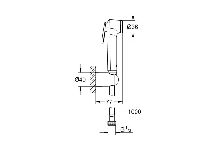 Душевой набор Grohe Tempesta-F Trigger Spray 30 с 1 режимом струи (26352000) 26352000 Душевой набор Grohe Tempesta-F Trigger Spray 30 с 1 режимом струи (26352000) 26352000