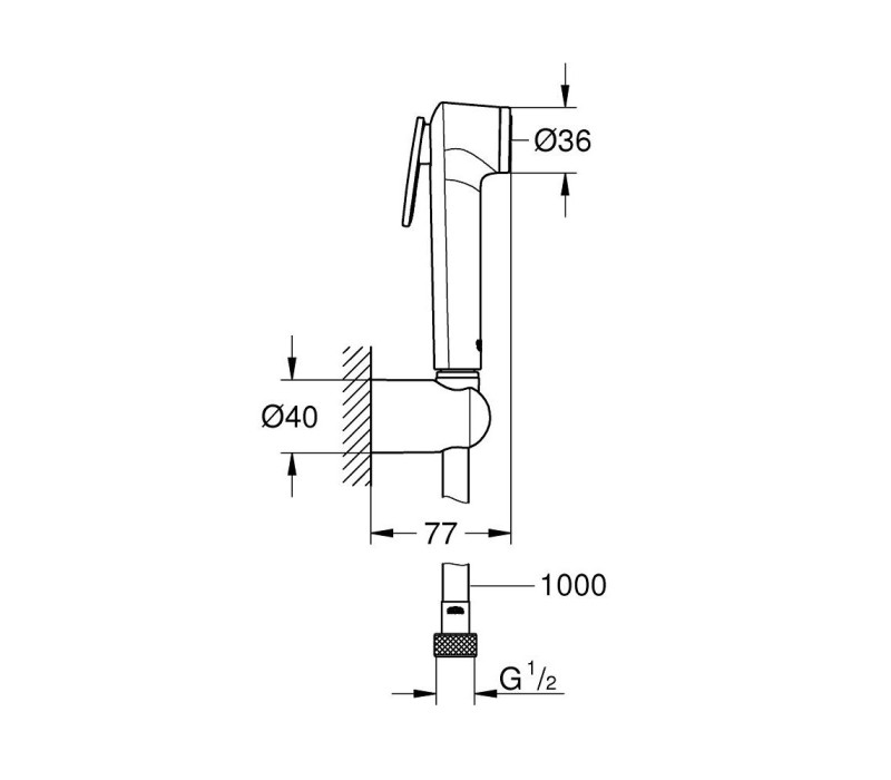 Душевой набор Grohe Tempesta-F Trigger Spray 30 с 1 режимом струи (26352000) Душевой набор Grohe Tempesta-F Trigger Spray 30 с 1 режимом струи (26352000)