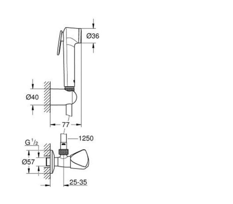 Душевой набор Grohe Tempesta-F Trigger Spray 30 с угловым вентилем, 1 режим струи (27514001) Душевой набор Grohe Tempesta-F Trigger Spray 30 с угловым вентилем, 1 режим струи (27514001)