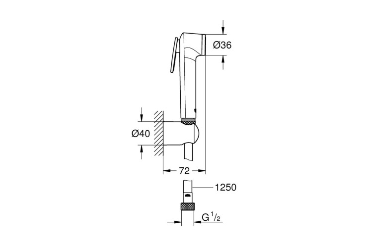 Душевой набор Grohe Tempesta-F Trigger Spray 30 с 1 режимом струи (1025302431) 1025302431