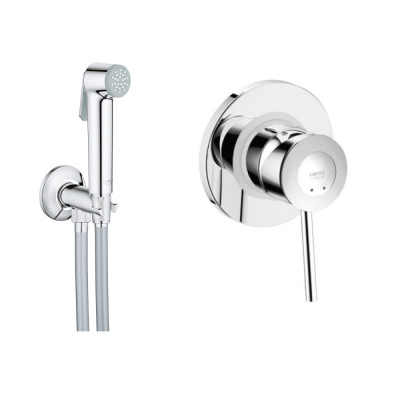 Набір 2 в 1 для туалету Grohe BauClassic (до-т гігієнічного душу, змішувач прихов. монтажу) (UA2904800S)