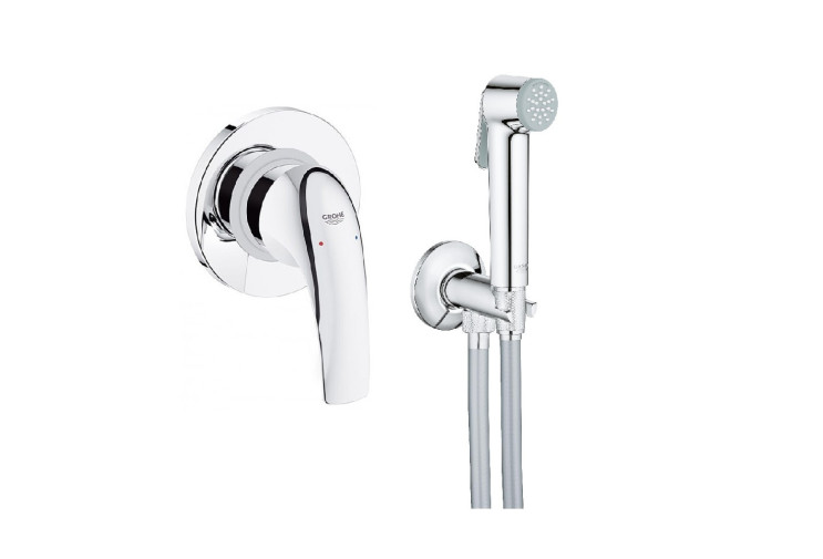 Комплект Grohe BauCurve 2 в 1 для туалету (гігієнічний душ зі змішувачем прихованого монтажу) (UA12104400) UA12104400
