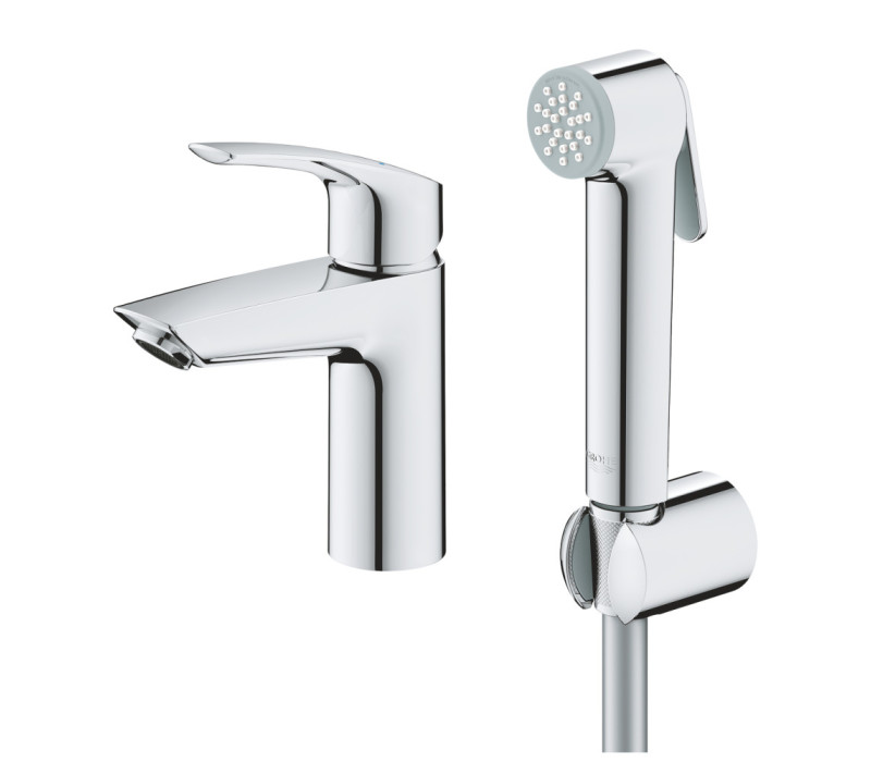 Змішувач одноважільний Grohe Eurosmart New Для раковини S-Size з гігієнічним душем (23124003)