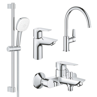 Комплект змішувачів Grohe BauEdge New 4 в 1 для ванної (UA123218K1)