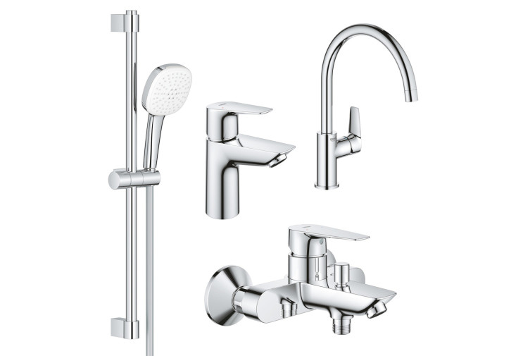 Комплект змішувачів Grohe BauEdge New 4 в 1 для ванної (UA123218K1) UA123218K1