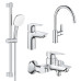 Комплект змішувачів Grohe BauEdge New 4 в 1 для ванної (UA123218K1) UA123218K1