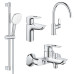 Комплект змішувачів Grohe BauLoop New4 в 1 для ванної та кухні (UA123225K3) UA123225K3