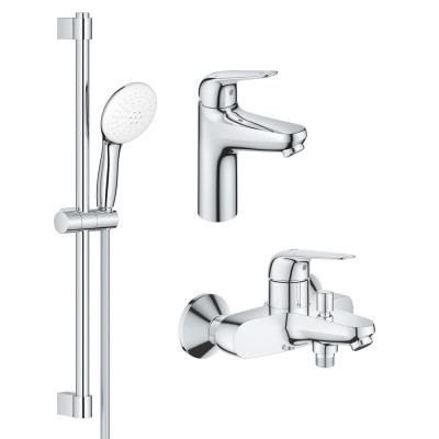 Комплект змішувачів Grohe Euroeco New 3 в 1 для ванної (UA123226M0)
