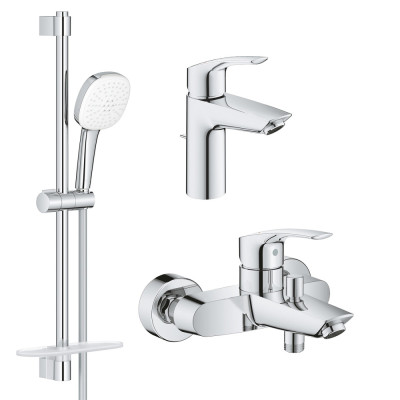 Комплект змішувачів Grohe Eurosmart 3 в 1 для ванної (UA123238S3)