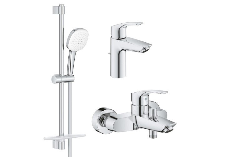 Комплект змішувачів Grohe Eurosmart 3 в 1 для ванної (UA123238S3) UA123238S3
