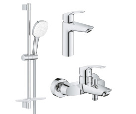 Комплект змішувачів Grohe Eurosmart 3 в 1 для ванної (UA123246M3)