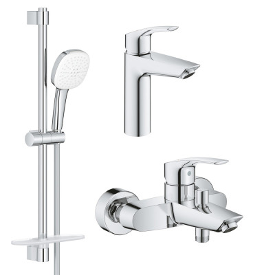 Комплект змішувачів Grohe Eurosmart 3 в 1 для ванної (UA123246M3) Комплект змішувачів Grohe Eurosmart 3 в 1 для ванної (UA123246M3)