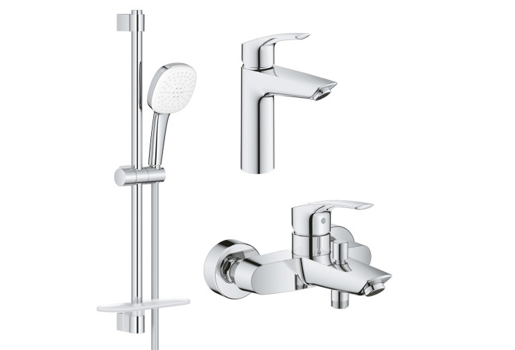 Комплект змішувачів Grohe Eurosmart 3 в 1 для ванної (UA123246M3) UA123246M3