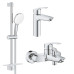 Комплект змішувачів Grohe Eurosmart 3 в 1 для ванної (UA123246M3) UA123246M3