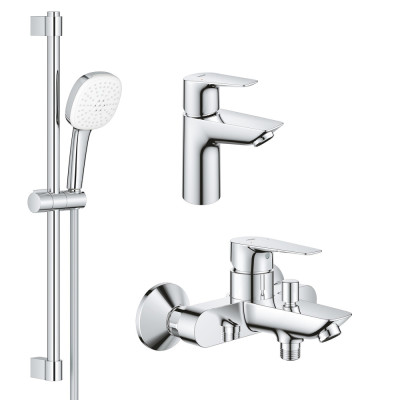 Комплект змішувачів Grohe BauEdge New 3 в 1 для ванної (UA123365S1)