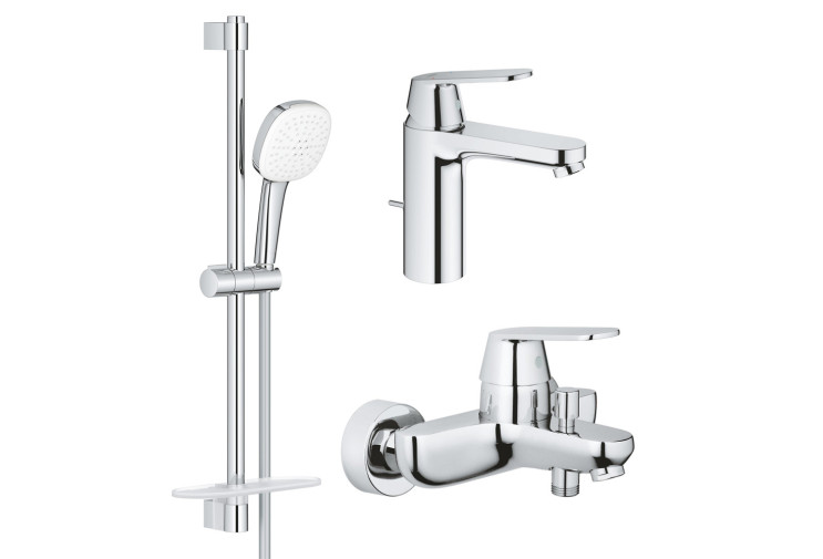 Комплект змішувачів Grohe Eurosmart Cosmopolitan 3 в 1 для ванної (UA126112M3) UA126112M3