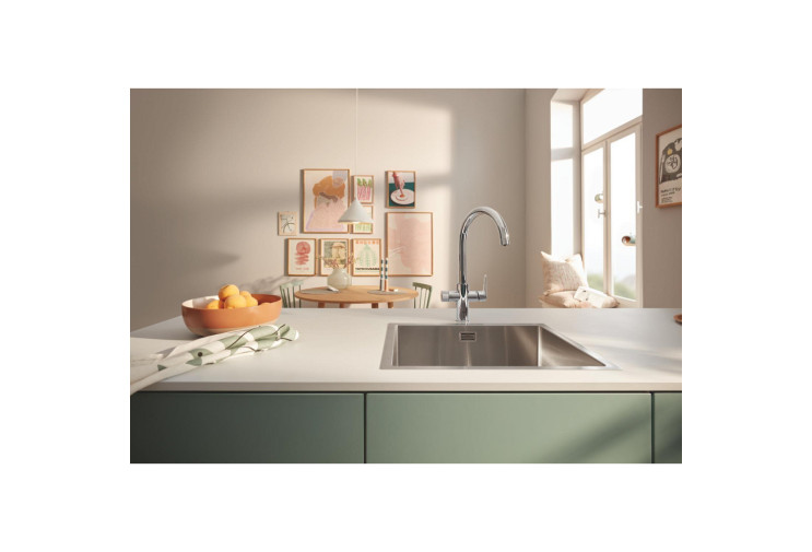 Змішувач для кухні Grohe Blue Pure BauCurve для подачі технічної та фільтрованої води (30580000) 30580000 Змішувач для кухні Grohe Blue Pure BauCurve для подачі технічної та фільтрованої води (30580000) 30580000