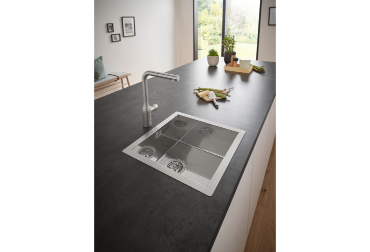 Мийка для кухні Grohe 550 x 450 мм, 1 чаша, матова (31726sd0) 31726SD0 Мийка для кухні Grohe 550 x 450 мм, 1 чаша, матова (31726sd0) 31726SD0