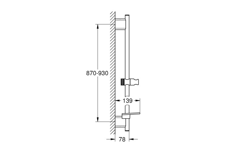Душевая штанга Grohe Rainshower SmartActive 900 мм (22125KF0) 22125KF0