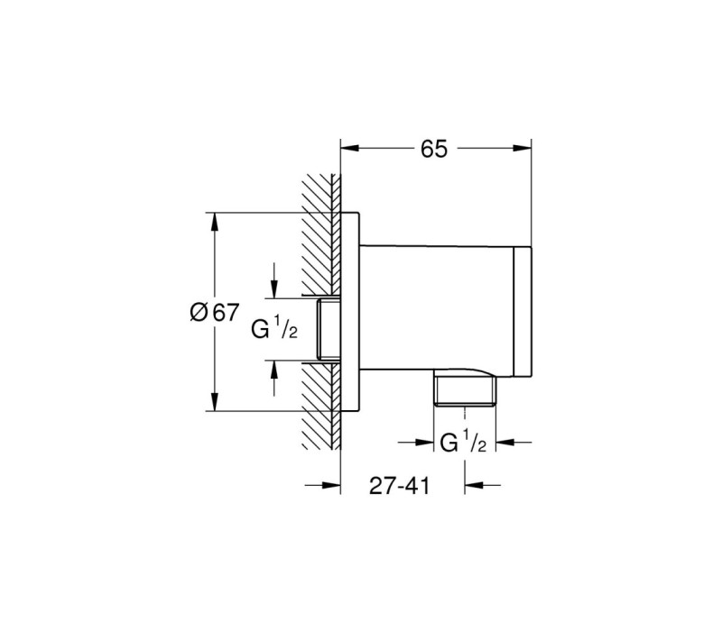 Підключення душового шланга Grohe Tempesta (28671001) Підключення душового шланга Grohe Tempesta (28671001)