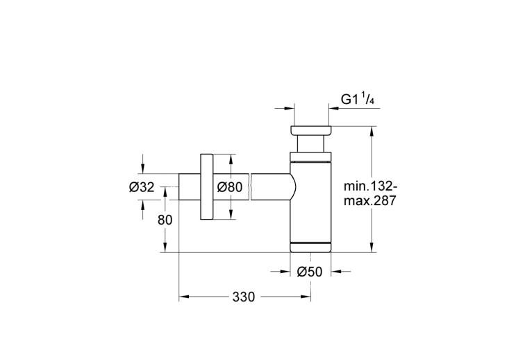 Сифон для раковини 1 1/4" Grohe (29509kf0) 29509KF0