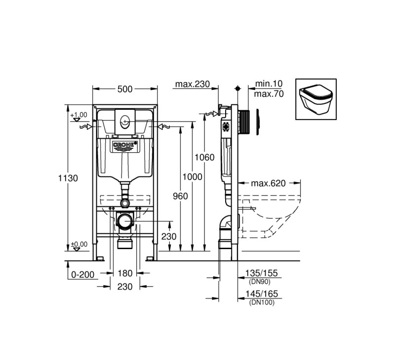 Комплект 3-в-1 для унітазу Grohe Rapid SL (кнопка Skate Air) + 37131000 (38721001) Комплект 3-в-1 для унітазу Grohe Rapid SL (кнопка Skate Air) + 37131000 (38721001)