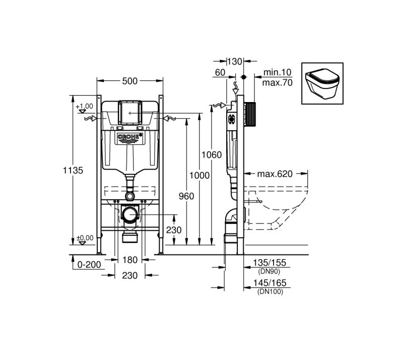 Система інсталяції для унітазу Grohe Rapid SL (1,13 м) з підключеннями (38840000) Система інсталяції для унітазу Grohe Rapid SL (1,13 м) з підключеннями (38840000)