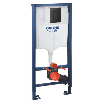 Комплект для унітазу 3-в-1 Grohe Solido, 1.13 м висота установки (кнопка Even Black) (38811KF0)
