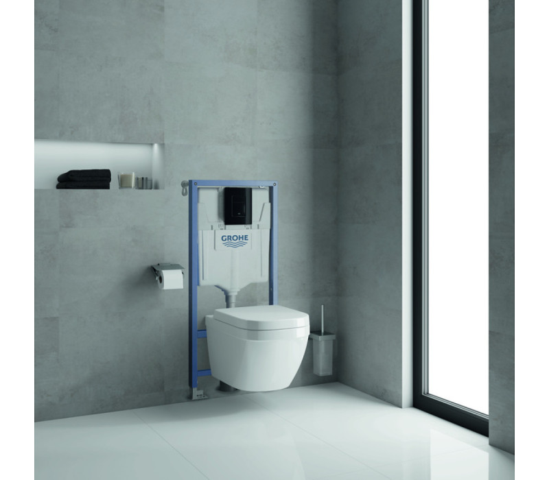 Комплект 3-в-1 Grohe Rapid SL для підвісного унітазу (кнопка Skate Cosmopolitan чорний глянець) (39940000)