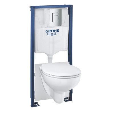 Комплект Grohe Bau Ceramic, інсталяційна система з підвісним унітазом (39586000)