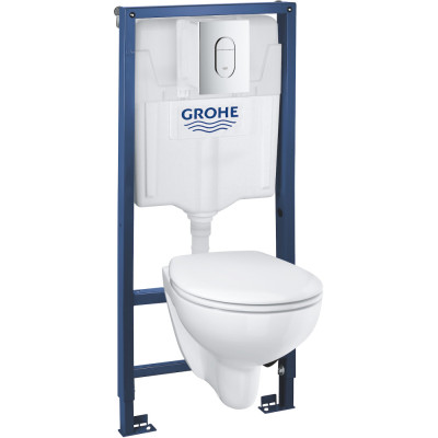 Комплект Grohe SOLIDO 5-в-1 унітаз + інсталяція Rapid SL C клавішею Arena Cosmopolitan (39418000)