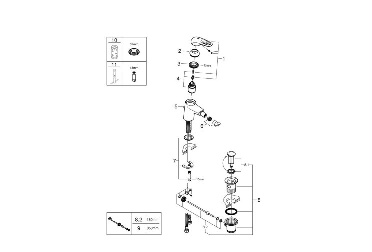Смеситель однорычажный Grohe Eurostyle для биде s-размера (33565LS3) 33565LS3 Смеситель однорычажный Grohe Eurostyle для биде s-размера (33565LS3) 33565LS3