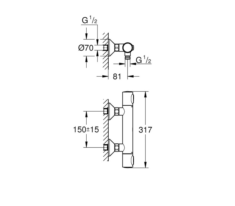Термостат для душу Grohe Grohtherm 500 (347932430)