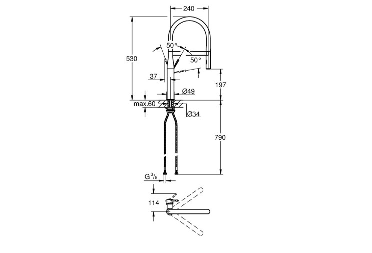Смеситель однорычажный Grohe Essence для мойки (30294000) 30294000 Смеситель однорычажный Grohe Essence для мойки (30294000) 30294000