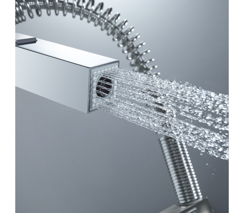 Смеситель однорычажный Grohe Eurocube для мойки (31395000) Смеситель однорычажный Grohe Eurocube для мойки (31395000)