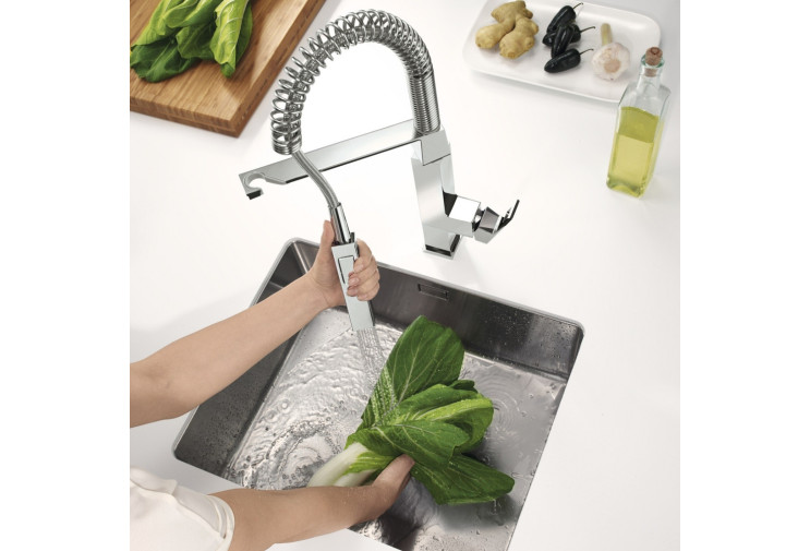 Смеситель однорычажный Grohe Eurocube для мойки (31395000) 31395000